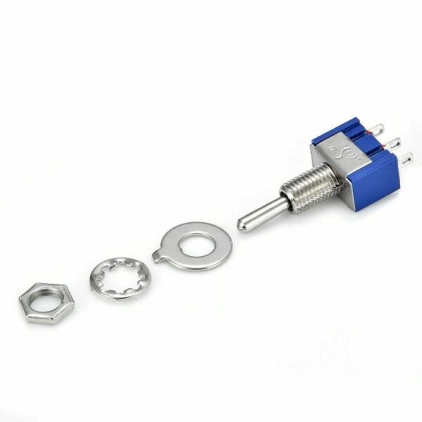 hiletgo 10pcs 6a/125v 3a/250v on/off/on 3 terminals 3 position spdt toggle switch single joint mts 103