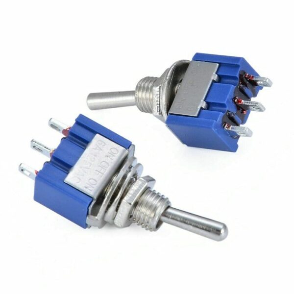 hiletgo 10pcs 6a/125v 3a/250v on/off/on 3 terminals 3 position spdt toggle switch single joint mts 103