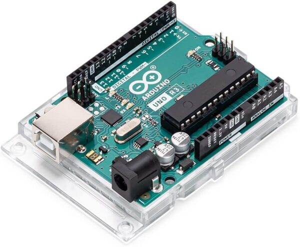 arduino uno rev3 [a000066] – atmega328p microcontroller, 16mhz, 14 digital i/o pins, 6 analog inputs, 32kb flash, usb connectivity, compatible with arduino ide for diy projects and prototyping
