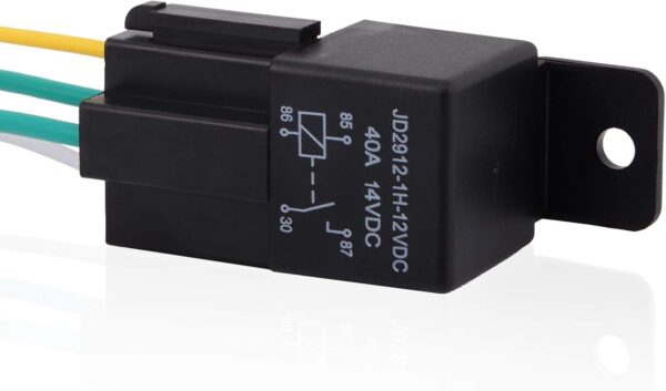 ehdis car relay 4 pin 12v 40amp spst model no.: jd2912 1h 12vdc 40a 14vdc, auto switches & starters,pack of 2