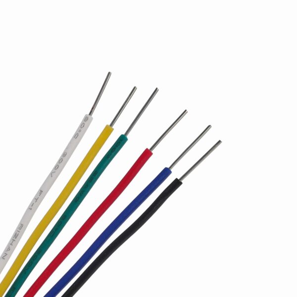 22 awg wire solid core hookup wires 6 different colored breadboard wires 30ft or 9m each, 22 gauge electronic wire pvc (od: 1.60mm) arduino wires