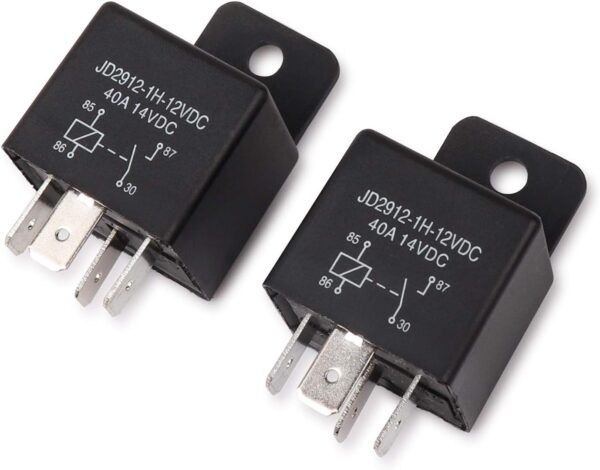 ehdis car relay 4 pin 12v 40amp spst model no.: jd2912 1h 12vdc 40a 14vdc, auto switches & starters,pack of 2