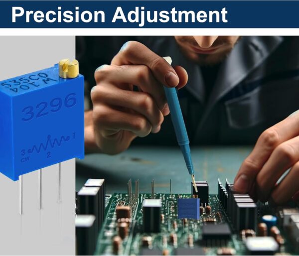 3296w multiturn trimmer potentiometer kit, 12 values from 100Ω to 500kΩ (60pcs) – ideal for precision circuit adjustment, pcb repair, and diy electronics projects