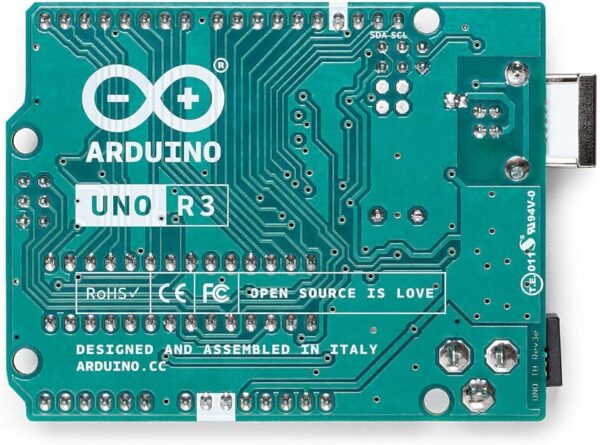 arduino uno rev3 [a000066] – atmega328p microcontroller, 16mhz, 14 digital i/o pins, 6 analog inputs, 32kb flash, usb connectivity, compatible with arduino ide for diy projects and prototyping