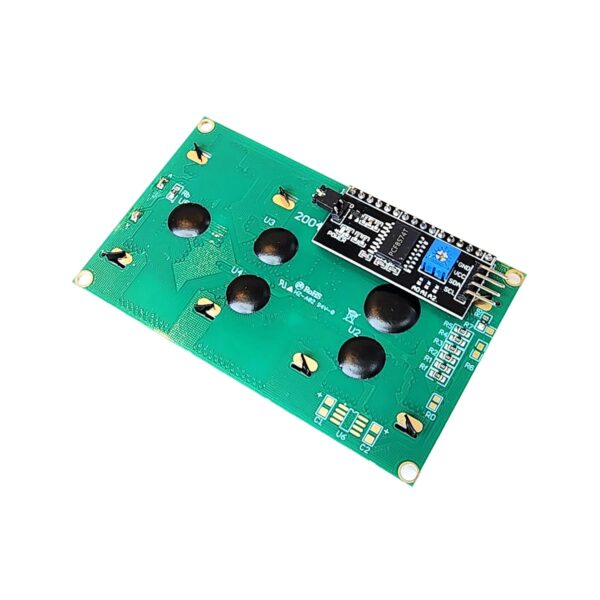 lcd 2004 i2c (twi) 20x4 display module with blue backlight, adjustable contrast, compatible with arduino uno r3 r4, esp32, esp8266, raspberry pi, tutorials included