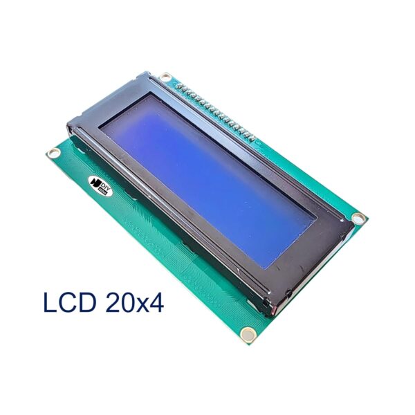 lcd 2004 i2c (twi) 20x4 display module with blue backlight, adjustable contrast, compatible with arduino uno r3 r4, esp32, esp8266, raspberry pi, tutorials included