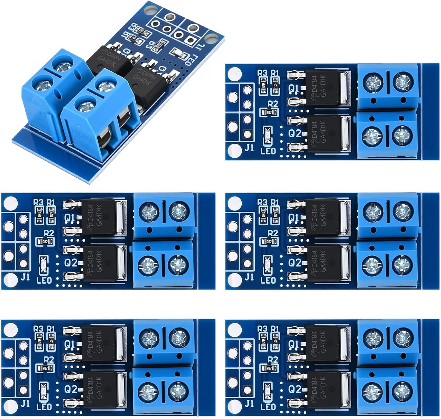6pcs dual high power mosfet trigger switch drive module 0 20khz pwm adjustment electronic switch control board motor speed controller lamp brightness control, dc 5v 36v 400w, 15a (max 30a)
