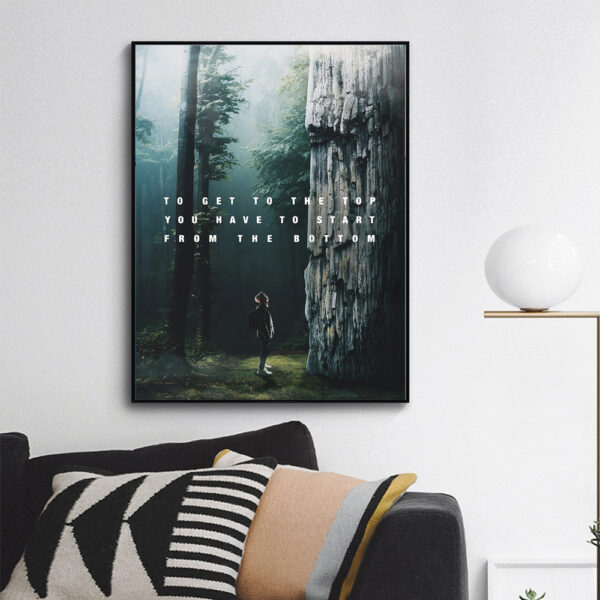Modern Wall Decor Canvas Inspirational Quotes Painting Wall Art Poster Hit - Image 3