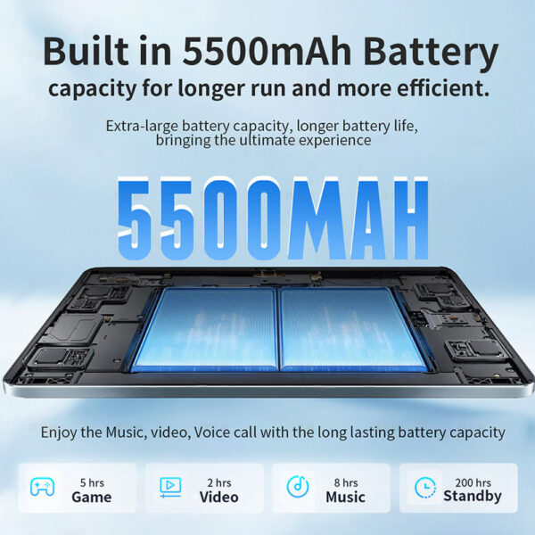G-tab T9 Rockchip RK3562 Quad Core 3GB 3GB RAM 64GB ROM 10.1 Inch Android 14 Tablet PC  Grey - Image 7