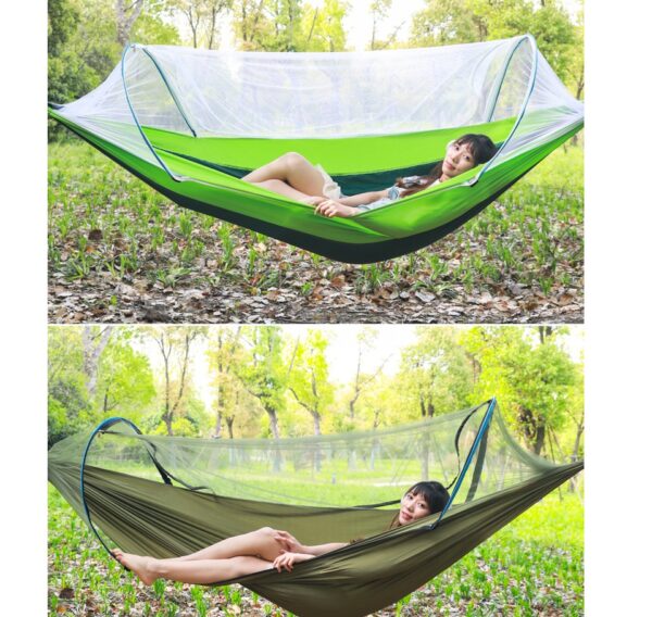 2 Person Portable Outdoor Mosquito Parachute Hammock - Image 4
