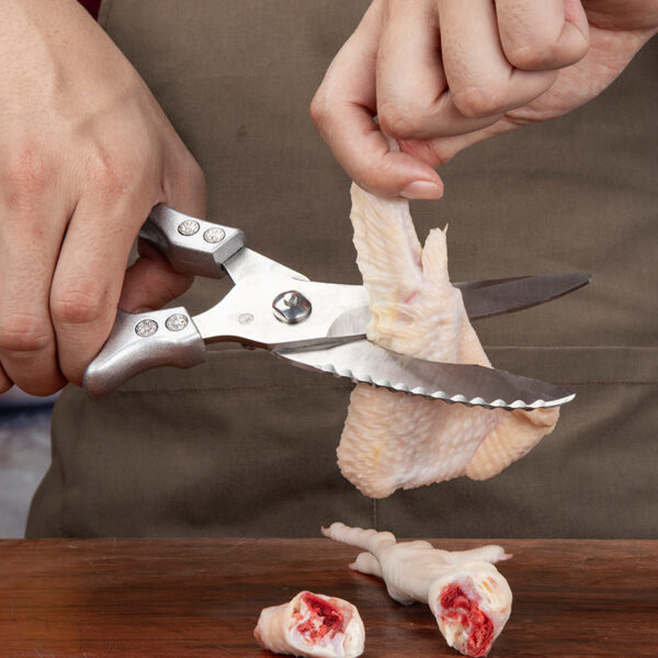 Kitchen Multifunctional Scissors Stainless Steel Chicken Bone Cleaver Knife Meat Fruit Boning Fish Scissors Scale Clean Scissors - Image 4
