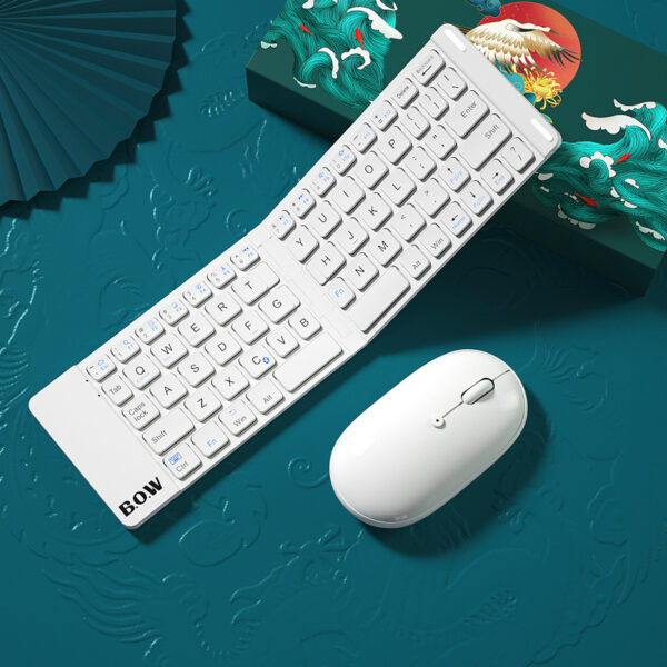 New Style Folding Bluetooth Keyboard And Mouse Set Wireless Mute Portable Keyboard For Business And Travel - Image 6