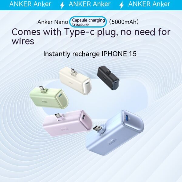 Capsule Power Bank Small Portable Mobile Power Pack - Image 5