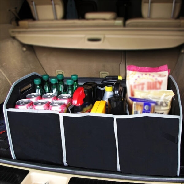 Car Multi-Pocket Trunk Organizer Large Capacity Folding Storage Bag Trunk Stowing And Tidying Trunk Organizer Car Accessories - Image 6