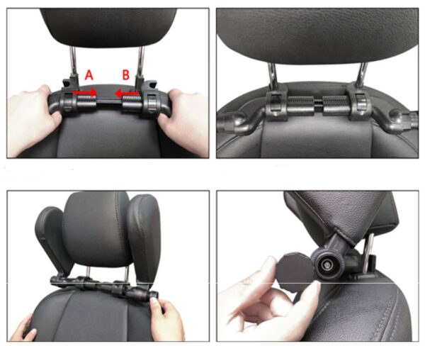 Car headrest pillow Sleep Adjustable Side Car Soft Travel Seat Headrest Auto Leather Support Neck Pillow Cushion car accessories - Image 3