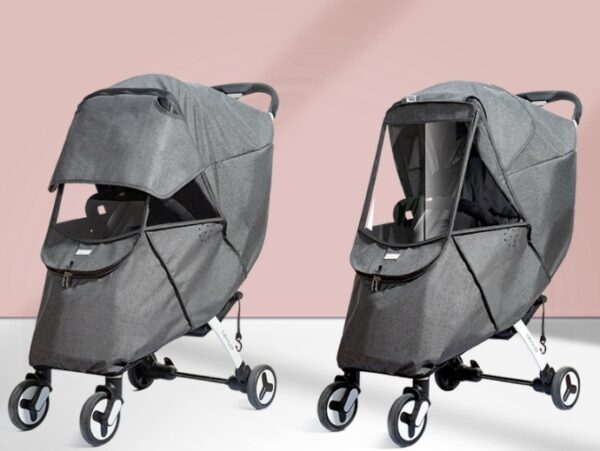 Stroller Windshield Rain Cover Universal Warm Winter Children Wind And Rain Protection - Image 6