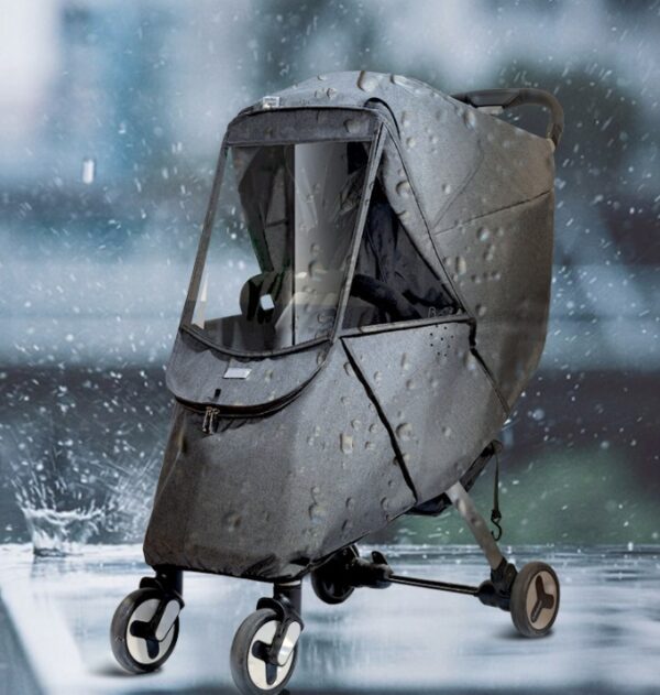 Stroller Windshield Rain Cover Universal Warm Winter Children Wind And Rain Protection - Image 4