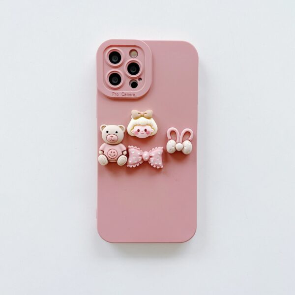 Women's Fashion Three-dimensional Doll Bear Decorative Phone Case Protective Cover - Image 4