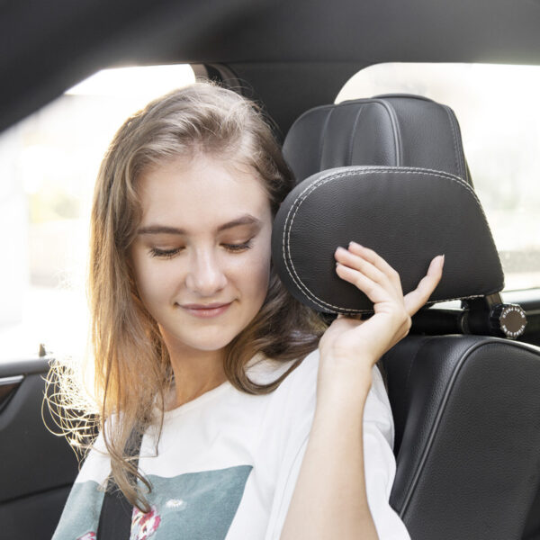 Car headrest pillow Sleep Adjustable Side Car Soft Travel Seat Headrest Auto Leather Support Neck Pillow Cushion car accessories - Image 5