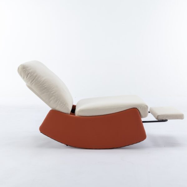 Modern Rocking Chair Recliner, Comfy Rocker Nursery Chair With Footrest, Accent Reading Chair, Uphol - Image 8