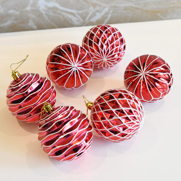 Party Plastic Christmas Ball Decorations Painted - Image 9