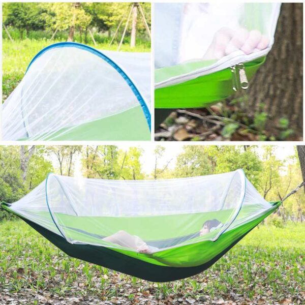 2 Person Portable Outdoor Mosquito Parachute Hammock - Image 8