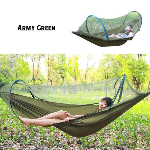 2 Person Portable Outdoor Mosquito Parachute Hammock - Image 5