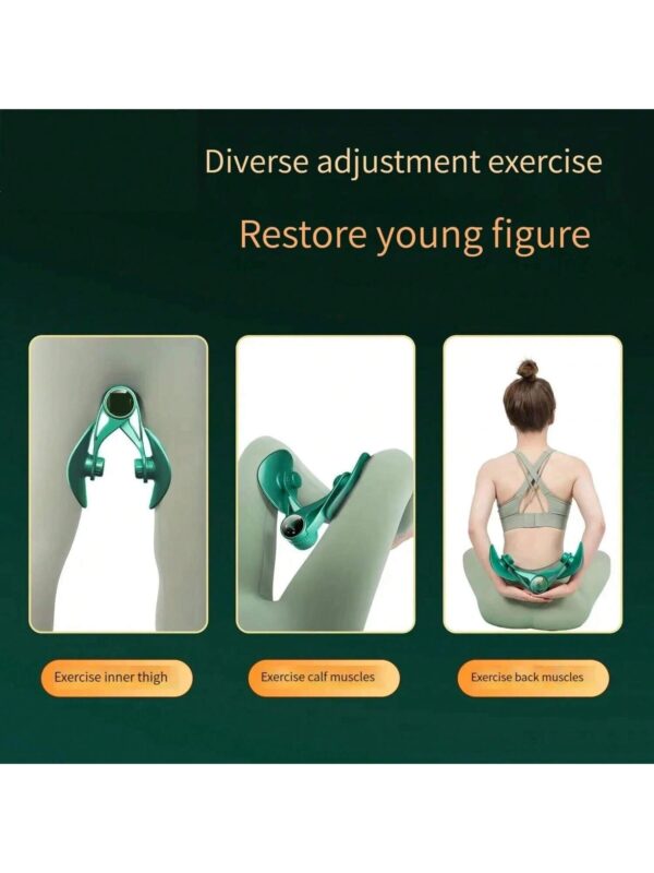Inner Thigh Exerciser And Pelvic Floor Kegel Trainer With Resistance Bands And LED Counter - 3 Intensity Levels - Home Gym Equipment For Toning And Strengthening - Image 2