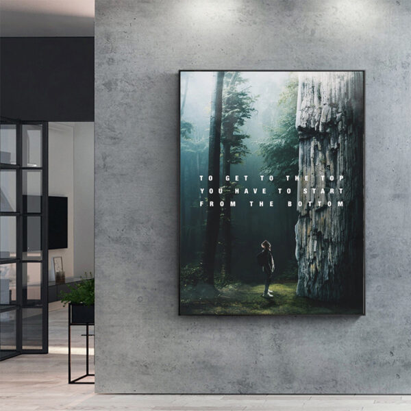 Modern Wall Decor Canvas Inspirational Quotes Painting Wall Art Poster Hit - Image 2
