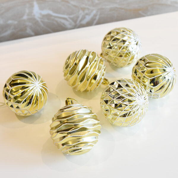 Party Plastic Christmas Ball Decorations Painted - Image 3