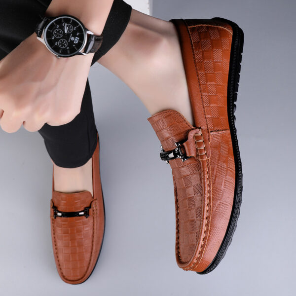Slip-On Business Men's Soft Surface Casual Plus Size Loafers Leather Shoes - Image 5