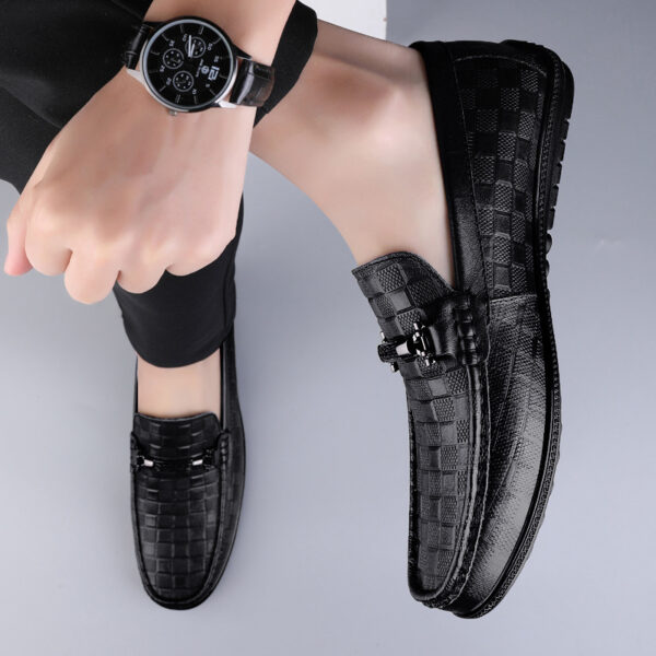 Slip-On Business Men's Soft Surface Casual Plus Size Loafers Leather Shoes - Image 3