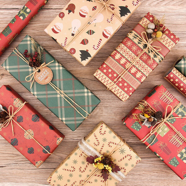 Vintage Christmas Kraft Wrapping Paper Christmas Gift Wrapping Paper - Image 8