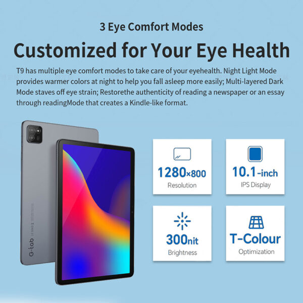 G-tab T9 Rockchip RK3562 Quad Core 3GB 3GB RAM 64GB ROM 10.1 Inch Android 14 Tablet PC  Grey - Image 3