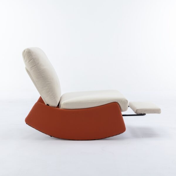 Modern Rocking Chair Recliner, Comfy Rocker Nursery Chair With Footrest, Accent Reading Chair, Uphol - Image 2