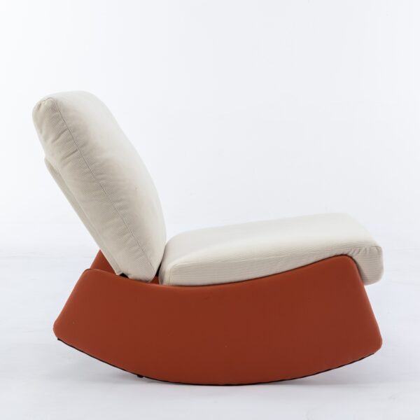 Modern Rocking Chair Recliner, Comfy Rocker Nursery Chair With Footrest, Accent Reading Chair, Uphol - Image 3