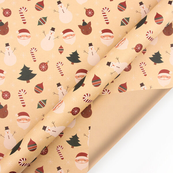 Vintage Christmas Kraft Wrapping Paper Christmas Gift Wrapping Paper - Image 9