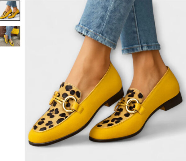 Autumn Strap Low-cut Chunky Heel Small Leather Shoes - Image 3
