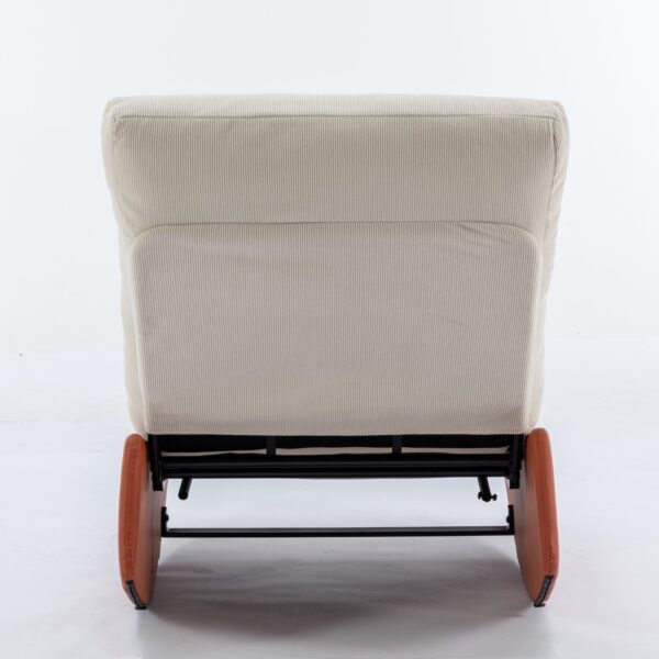 Modern Rocking Chair Recliner, Comfy Rocker Nursery Chair With Footrest, Accent Reading Chair, Uphol - Image 5