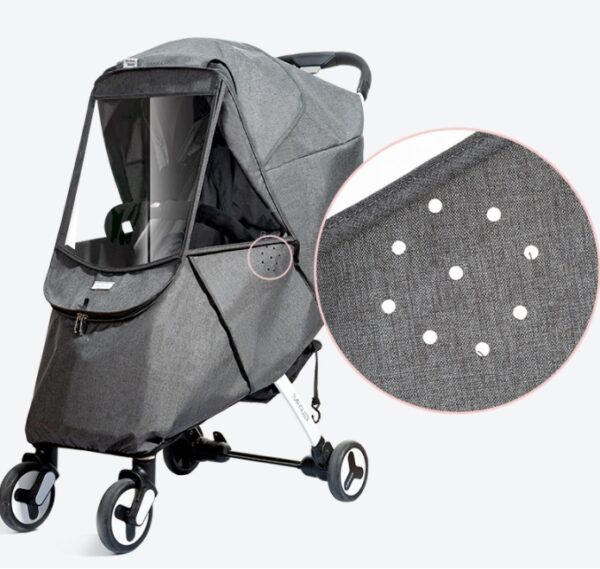 Stroller Windshield Rain Cover Universal Warm Winter Children Wind And Rain Protection - Image 3