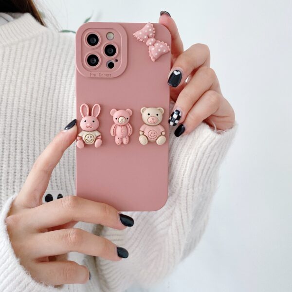 Women's Fashion Three-dimensional Doll Bear Decorative Phone Case Protective Cover - Image 5