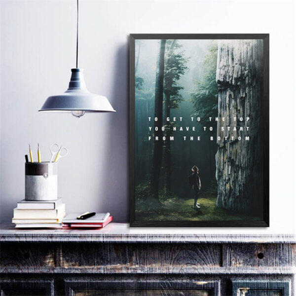 Modern Wall Decor Canvas Inspirational Quotes Painting Wall Art Poster Hit - Image 6